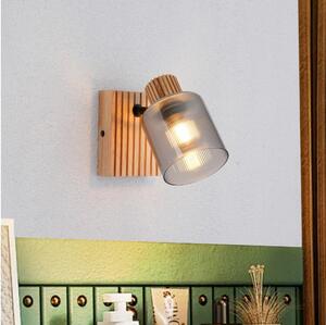 Brilagi - Aplică de perete cu spot HYGGE 1xE14/15W/230V, lemn/fumuriu