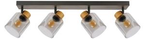 Brilagi - Plafonieră HYGGE cu 4 spoturi, 4xE14/15W/230V, negru/fumuriu