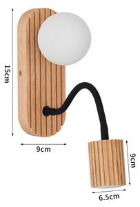 Brilagi - Lampă de perete MODERN WOOD, 1xG9/5W/230V + 1xGU10/8W, lemn