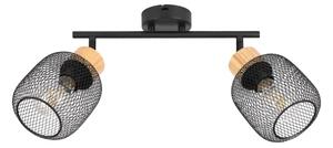 Brilagi - Spot BASKLITE 2x E27, 15W, 230V, lemn/negru