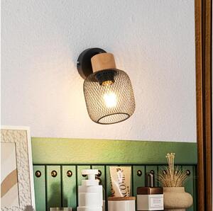 Brilagi - Aplică spot de perete BASKLITE 1xE27/15W/230V lemn/negru