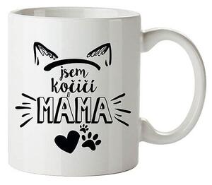 Cană din ceramică Bohemia Gifts - Sunt o mamă de pisică, 350 ml