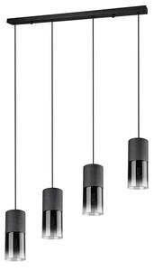 Lampă modernă suspendată neagră cu 4 lumini - Huygen