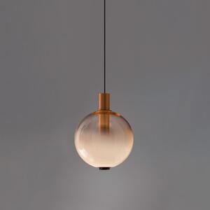 OLEV lampă suspendată LED BEAM STICK NUANCE, roz, Ø 20 cm, 927, reglabil, Roz / Rosé, Camera de zi / sufragerie, Sticlă, Design