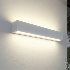 Lucande Lampa de perete pentru exterior cu LED Lengo, 50 cm, albă, lumină, Alb, Aluminiu, Modern