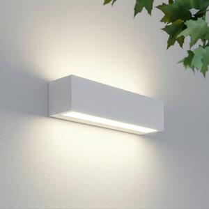 Lucande Lampa de perete pentru exterior cu LED Lengo, 25 cm, albă, lumină, Alb, Aluminiu, Modern