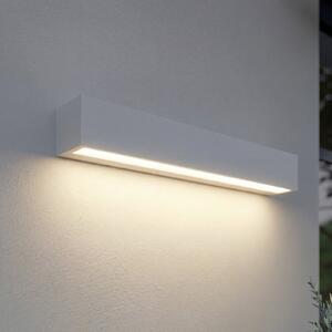 Lucande Lampa de perete pentru exterior cu LED Lengo, 50 cm, albă, lumină, Alb, Aluminiu, Modern