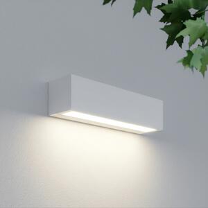 Lucande Lampa de perete pentru exterior cu LED Lengo, 25 cm, albă, lumină, Alb, Aluminiu, Modern