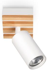 Brilagi - Spot SELE WOOD ACOUSTIC, 1x GU10, 30W, 230V, alb/lemn