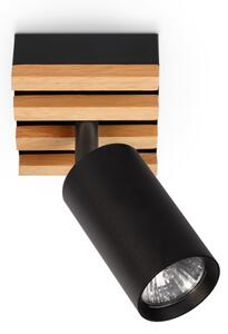 Spot SELE WOOD ACOUSTIC 1xGU10/30W/230V negru/lemn - Brilagi