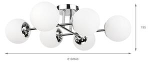 Brilagi - Lustră aplicată MALONY 6xE14/20W/230V crom lucios