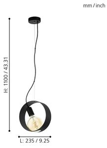Eglo 43128 - Pendul LED pe cablu MAIDENHEAD 1xE27/4W/230V