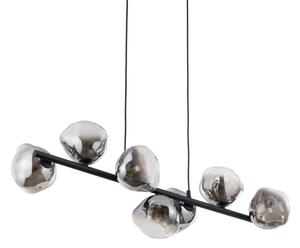Brilagi - Lustru suspendat pe cablu VULCANO 7xG9/8W/230V negru/negru fumuriu