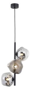 Brilagi - Lustra suspendată pe cablu VULCANO 3xG9/8W/230V negru/negru fumuriu