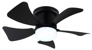 ZEVENTI - Ventilator de tavan LED reglabil MUNDAKA LED/10W/230V negru + DO