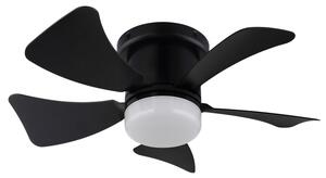 ZEVENTI - Ventilator de tavan LED reglabil MUNDAKA LED/10W/230V negru + DO