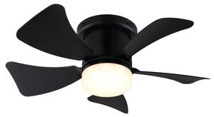 ZEVENTI - Ventilator de tavan LED reglabil MUNDAKA LED/10W/230V negru + DO