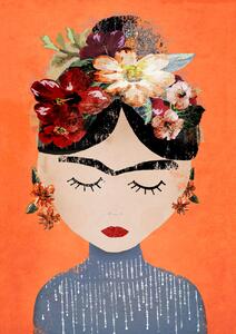 Ilustrație Frida (Orange Version), Treechild, (30 x 40 cm)