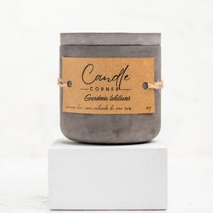 Lumanare handmade din ceara naturala de soia 100%, aroma Gardenia tahitiana, Recipient ceramic, 150 g