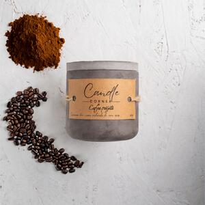 Lumanare parfumata handmade din ceara naturala de soia 100%, aroma de Cafea prajita, Recipient ceramic, 150 g