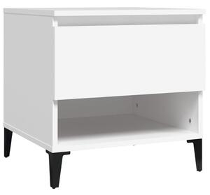 Masă laterală, alb, 50x46x50 cm, lemn compozit
