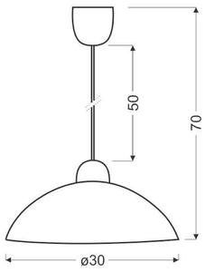 Candellux Beris lampă suspendată 1x60 W alb 31-49929