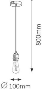Rabalux Fixy lampă suspendată 1x60 W maro 1417