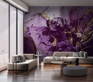 Fototapet Design floral sofisticat în acuarelă, Fototapet acuarelă, Fototapet populare, u71854 - Tapeko.ro