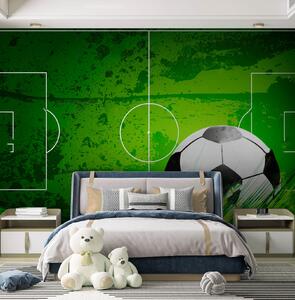 Fototapet Minge de fotbal pe un teren verde, Fototapet populare, Fototapet populare, u72784 - Tapeko.ro