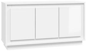Servantă, alb extralucios, 102x35x55 cm, lemn prelucrat
