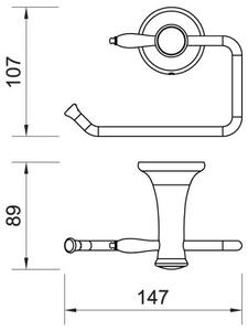 FDesign Lacrima suport pentru hârtie igienică FD6-LRA-09-66