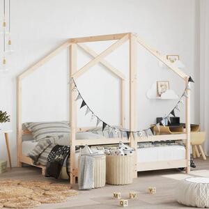 Cadru de pat pentru copii, 2x(70x140) cm, lemn masiv de pin