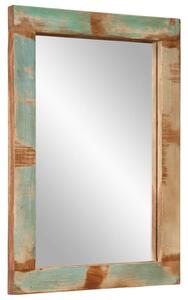 Oglindă, 70x50 cm, lemn masiv reciclat și sticlă