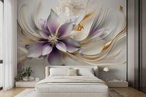 Fototapet Design floral elegant în nuanțe delicate, Fototapet acuarelă, Fototapet populare, w08903v1 - Tapeko.ro