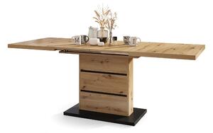 Mazzoni PIANOstejar artisan / negru mat - masă modernă extensibilă până la 200 cm