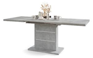 Mazzoni PIANO beton deschis / inserții albe - masă modernă extensibilă până la 200 cm