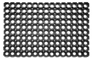 Covor Antiderapant Pentru Intrare, Domino, Negru Negru, Dreptunghi, 80 x 120