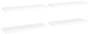 Rafturi de perete, 4 buc., alb, 80 x 23,5 x 3,8 cm, MDF