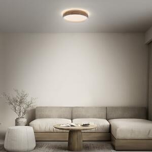 OSRAM Plafonieră LED ORBIS MARIANO, lemn/alb, Ø 41 cm, dimabilă în ceea ce, reglabil, Lemn, Camera de zi / sufragerie, Metal, Modern