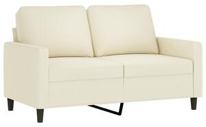 Canapea cu 2 locuri, crem, 120 cm, catifea