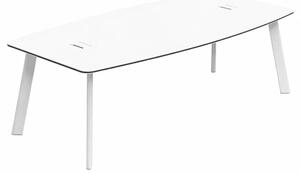 Masa conferinta Elite, picioare metalice - dimensiuni 2200*1100*750 , White