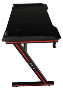 Birou, măsuţă gaming, masă PC cu LED, roşu şi negru, 120 cm - TP292743