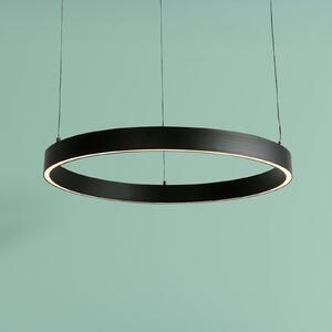 Searchlight Lampă suspendată LED Layla, negru, Ø 64 cm CCT, înălțime reglabilă, reglabil, Negru, Camera de zi / sufragerie, Metal, Modern
