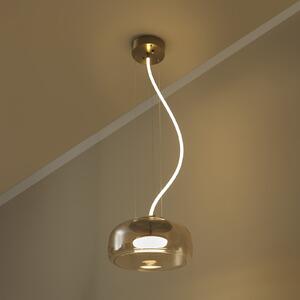 OSRAM Lampă suspendată LED DECOR GLOW, chihlimbar/auriu, Ø 38 cm, lumină, Auriu / Alamă, Camera de zi / sufragerie, Sticlă, Modern