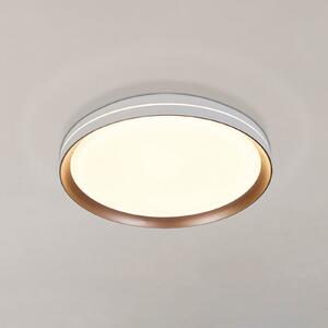 Searchlight Plafonieră LED Saucer, alb/bej, Ø 39 cm, fier/acril, reglabil, Alb, Camera de zi / sufragerie, Metal, Modern