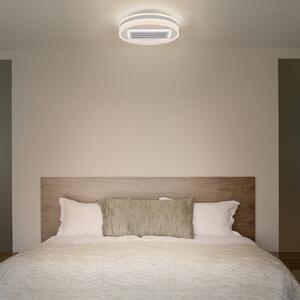 OSRAM Ventilator de tavan cu LED-uri GRILL, Ø 50 cm, alb, telecomandă, reglabil, Alb, Camera de zi / sufragerie, Metal, Modern