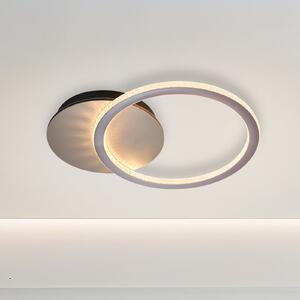 Searchlight Plafonieră LED Specs, culoare crem, lungime 45 cm, fier/acril, reglabil, Bej, Camera de zi / sufragerie, Metal, Modern