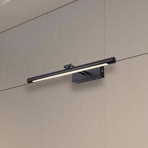 Searchlight Aplică de perete cu LED și baterie Holton, negru mat, lățime 45 cm, CCT, reglabil, Negru, Camera de zi / sufragerie, Metal, Modern, Soclu de perete jos