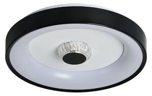 Searchlight Plafonieră LED Polka, alb-negru, Ø 38 cm, fier/acril, reglabil, Negru, Camera de zi / sufragerie, Metal, Modern