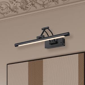 Searchlight Aplică de perete cu LED și baterie Herron, negru mat, lățime 43 cm, CCT, reglabil, Negru, Camera de zi / sufragerie, Metal, Modern, Soclu de perete jos